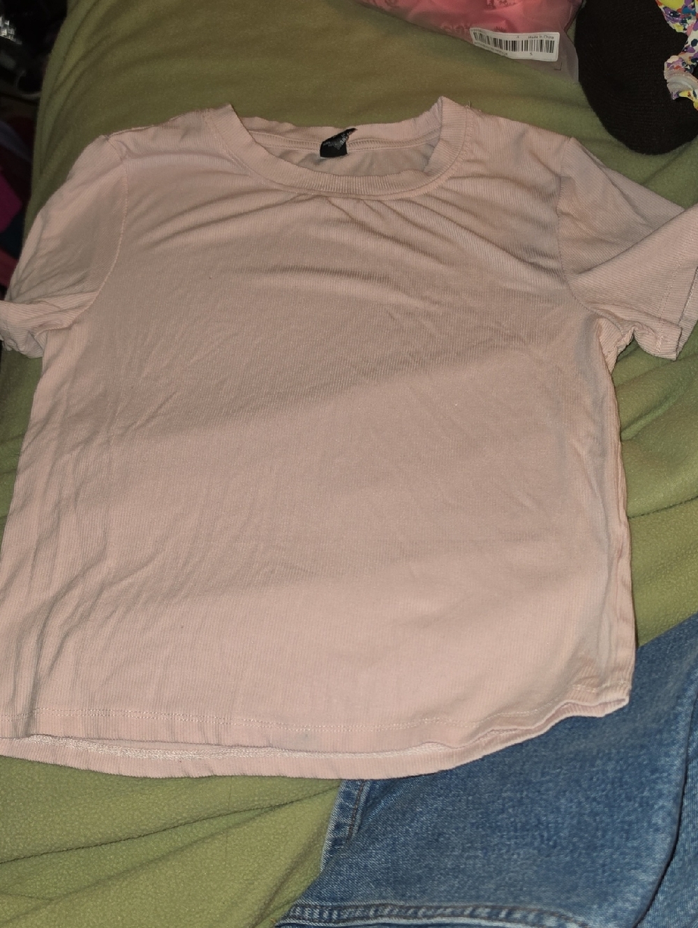 Zobha Blush Pink Short Sleeve Crewneck Tee
